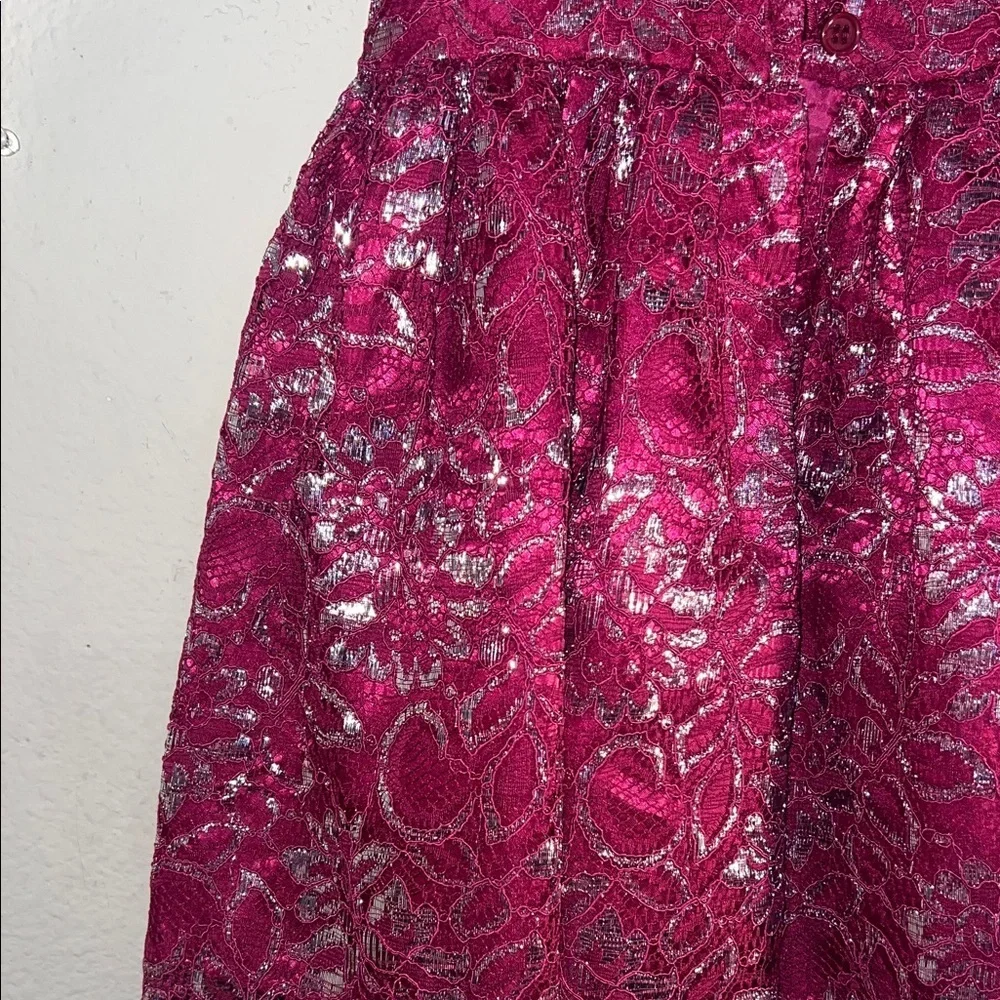 Elegant Burgundy Lace Kids Dress